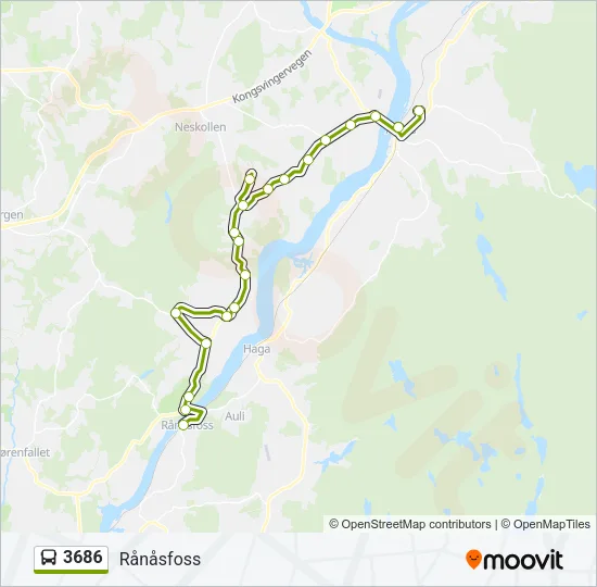 3686 Bus Line Map