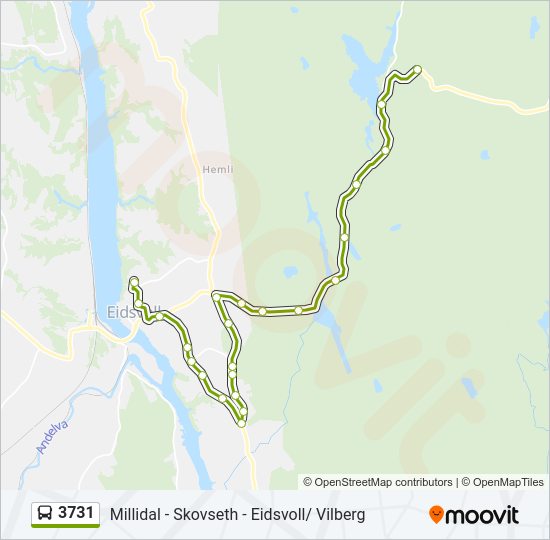 3731 bus Line Map