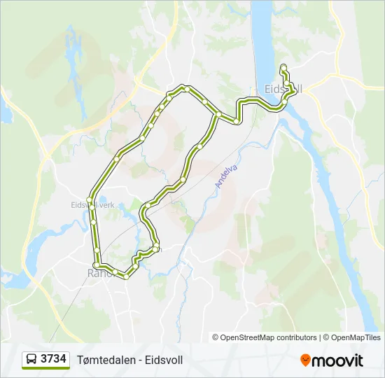 3734 Bus Line Map