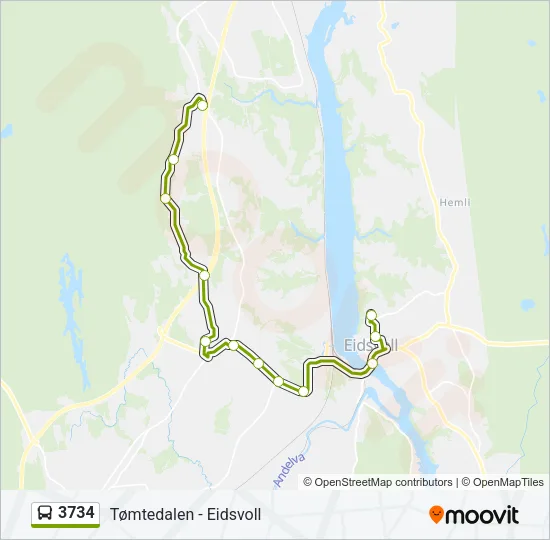3734 Bus Line Map