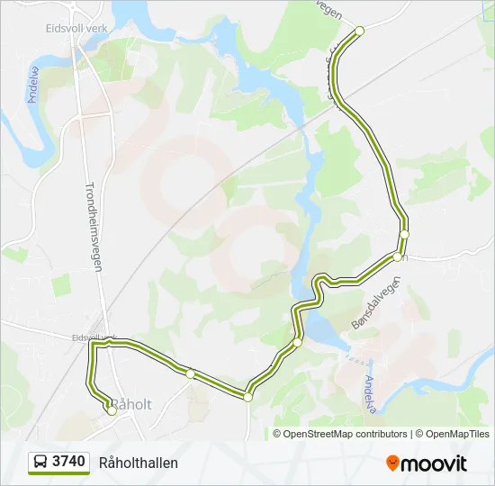 3740 Bus Line Map