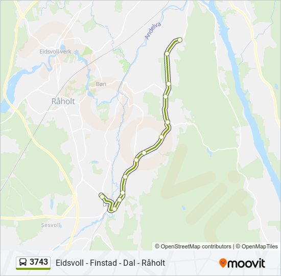 3743 bus Line Map