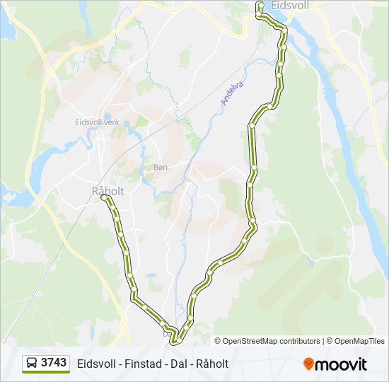 3743 bus Line Map