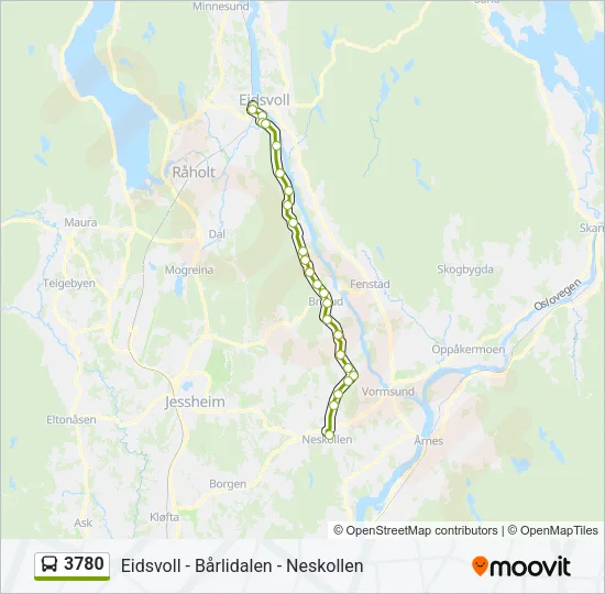 3780 Bus Line Map
