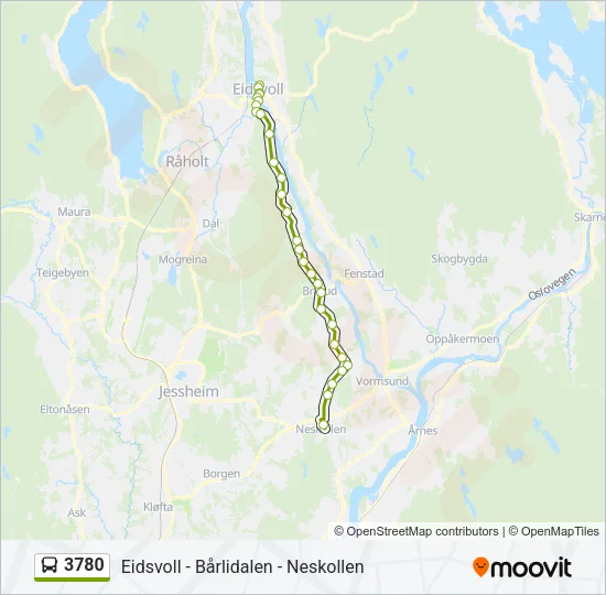 3780 Bus Line Map