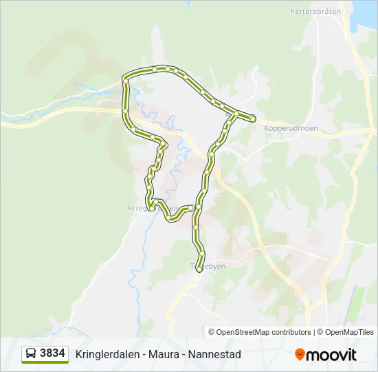 3834 Bus Line Map
