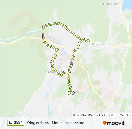 3834 Bus Line Map