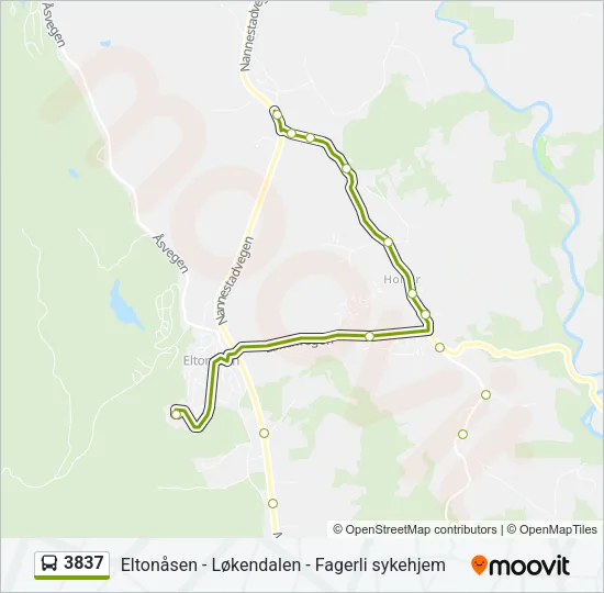 3837 Bus Line Map