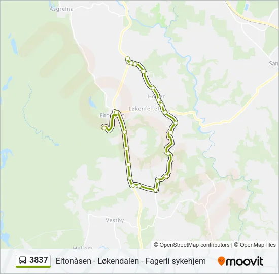 3837 Bus Line Map