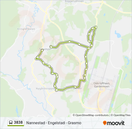 3838 Bus Line Map