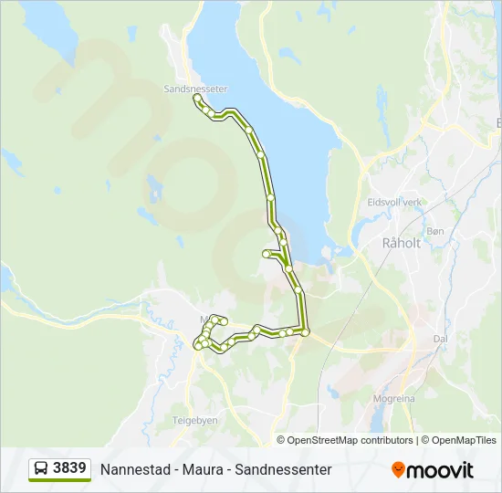 3839 Bus Line Map