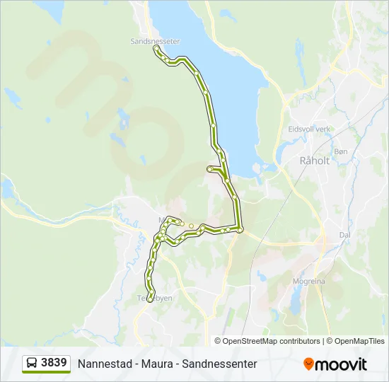 3839 Bus Line Map