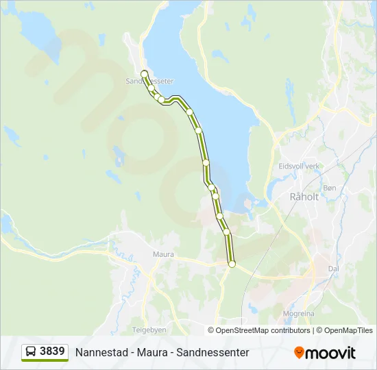 3839 Bus Line Map