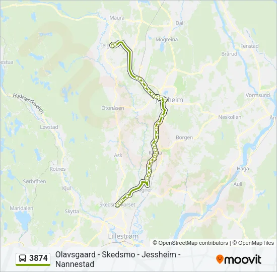 3874 Bus Line Map