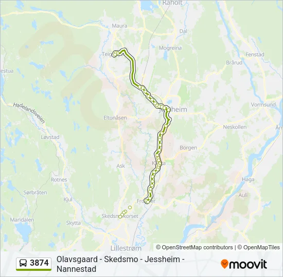 3874 Bus Line Map