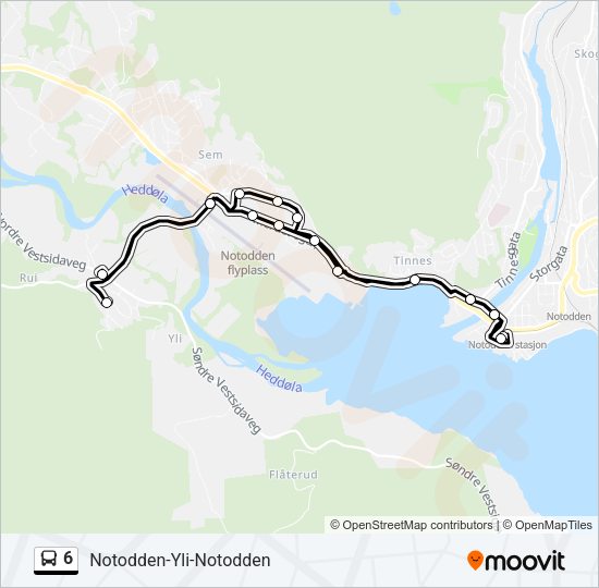 6 Bus Line Map
