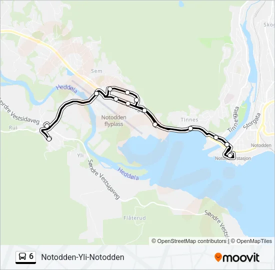 6 Bus Line Map