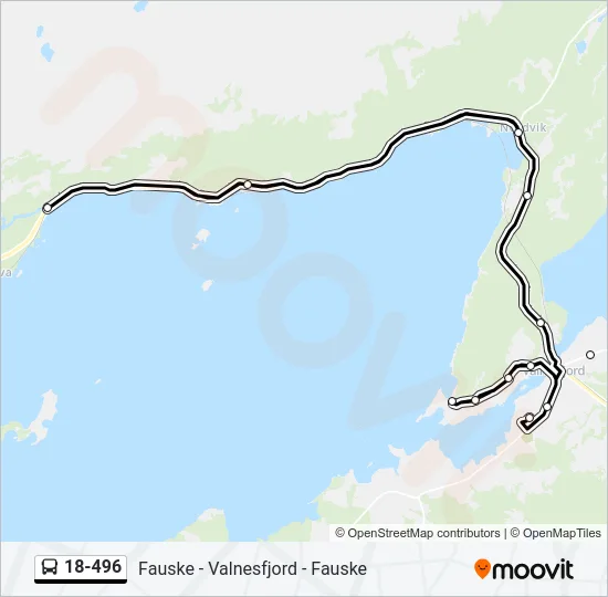 18-496 Bus Line Map