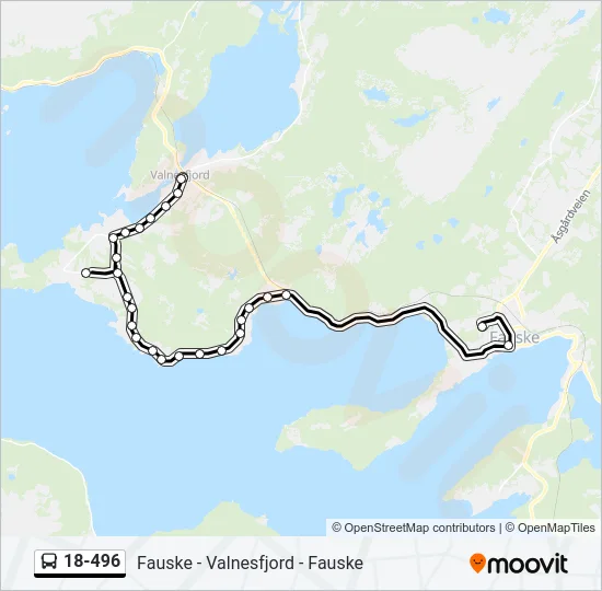 18-496 Bus Line Map