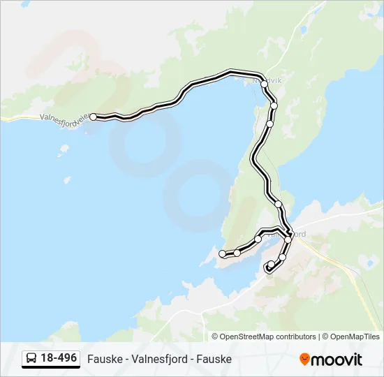 18-496 Bus Line Map