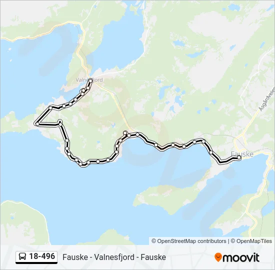 18-496 Bus Line Map