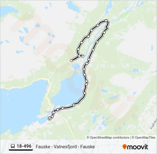 18-496 Bus Line Map