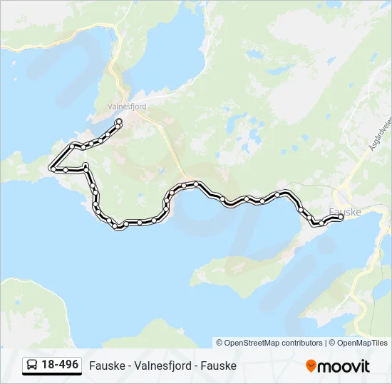 18-496 Bus Line Map