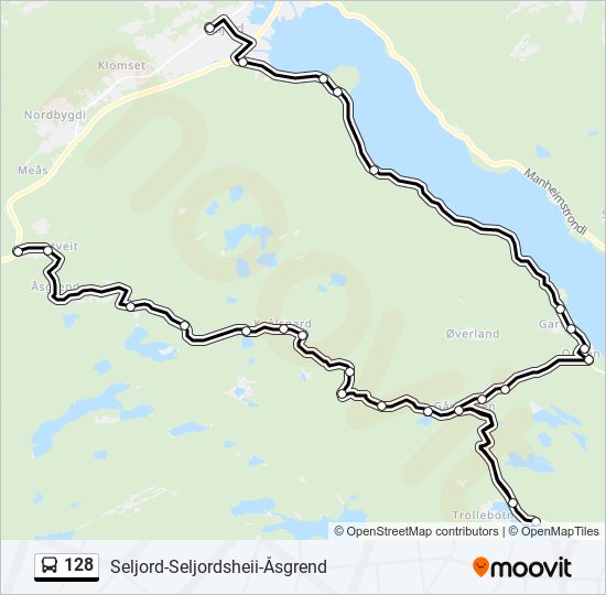 128 bus Line Map