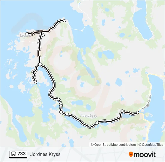 733 Bus Line Map
