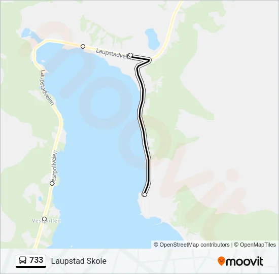 733 Bus Line Map