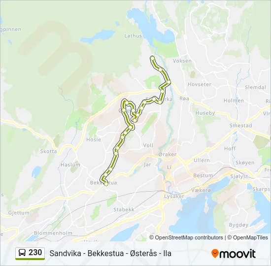 230 Bus Line Map
