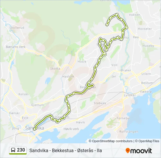 230 Bus Line Map