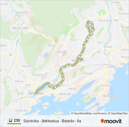 230 bus Line Map