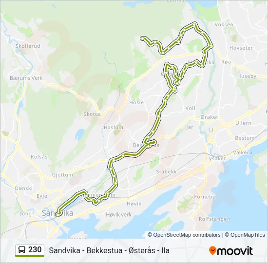 230 Bus Line Map