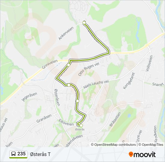 235 Bus Line Map
