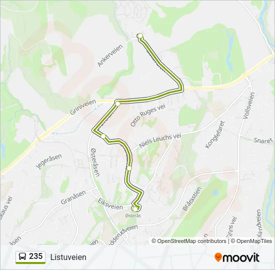 235 Bus Line Map