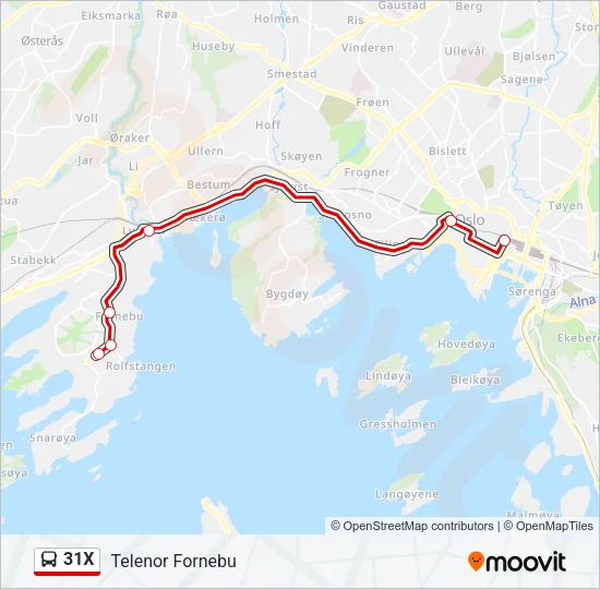 31X Bus Line Map