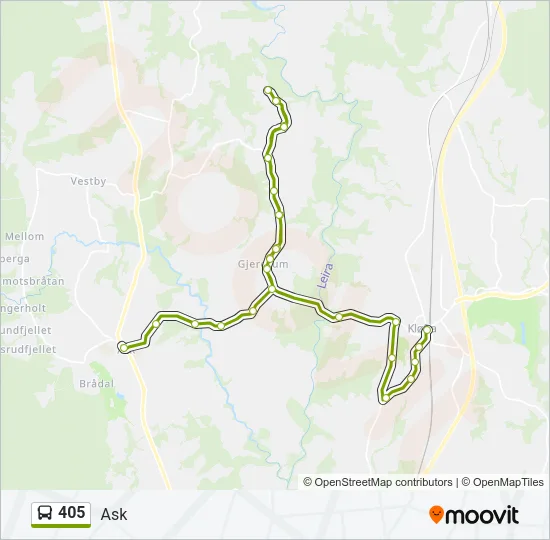 405 Bus Line Map