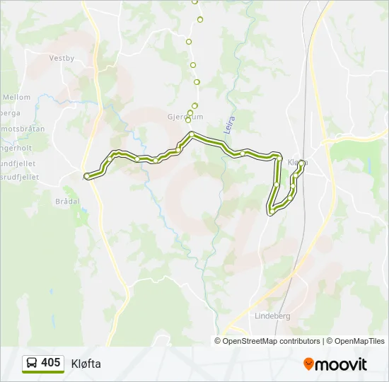 405 Bus Line Map