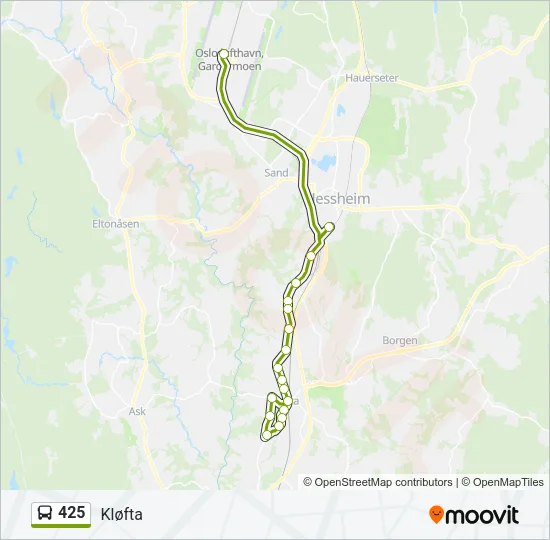 425 Bus Line Map