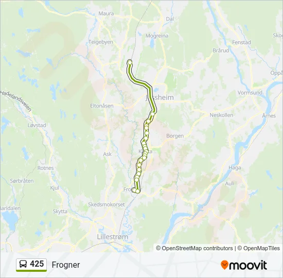 425 Bus Line Map
