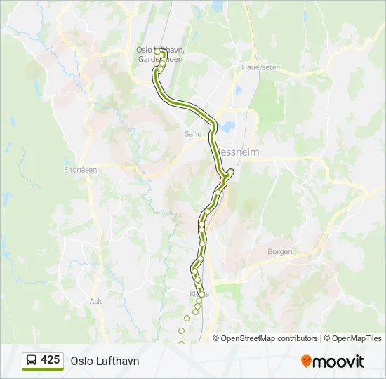 425 Bus Line Map