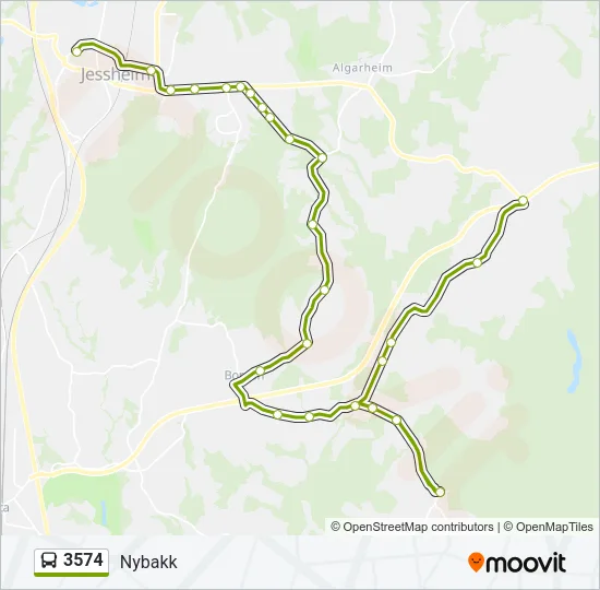 3574 Bus Line Map
