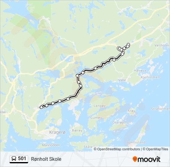 501 Bus Line Map