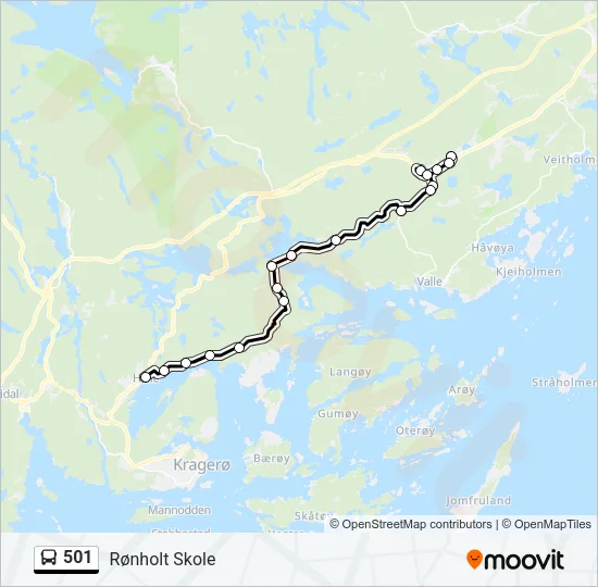 501 Bus Line Map