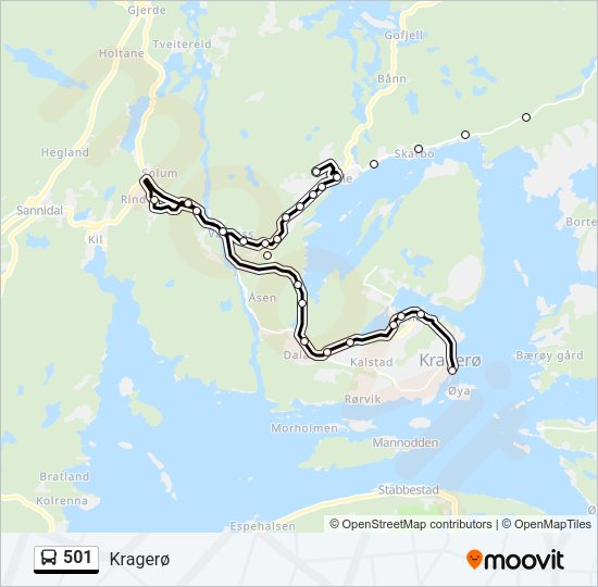 501 Bus Line Map