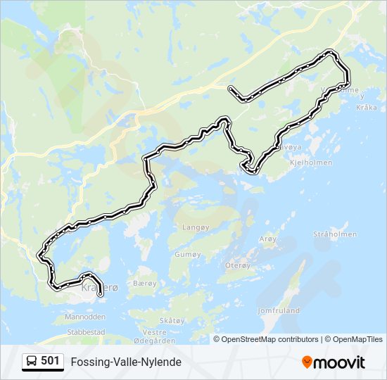 501 Bus Line Map