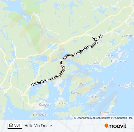 501 Bus Line Map