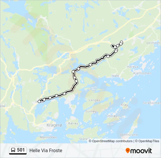 501 Bus Line Map