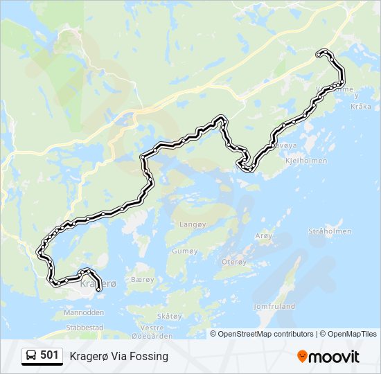 501 Bus Line Map